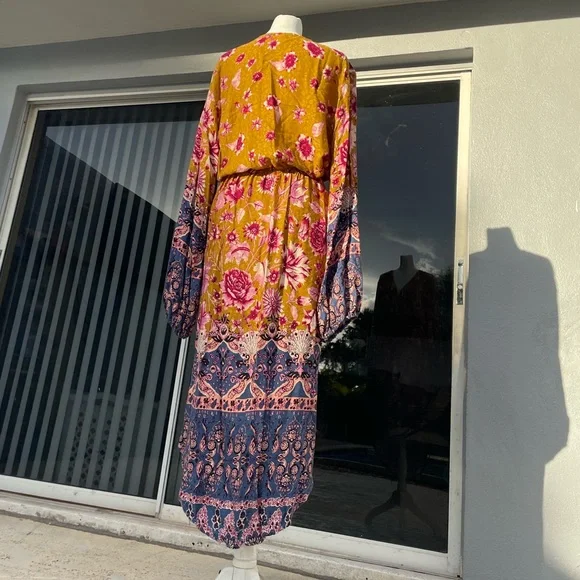 Anthropologie Floral Long Sleeve Tunic Size Medium - Picture 9 of 13